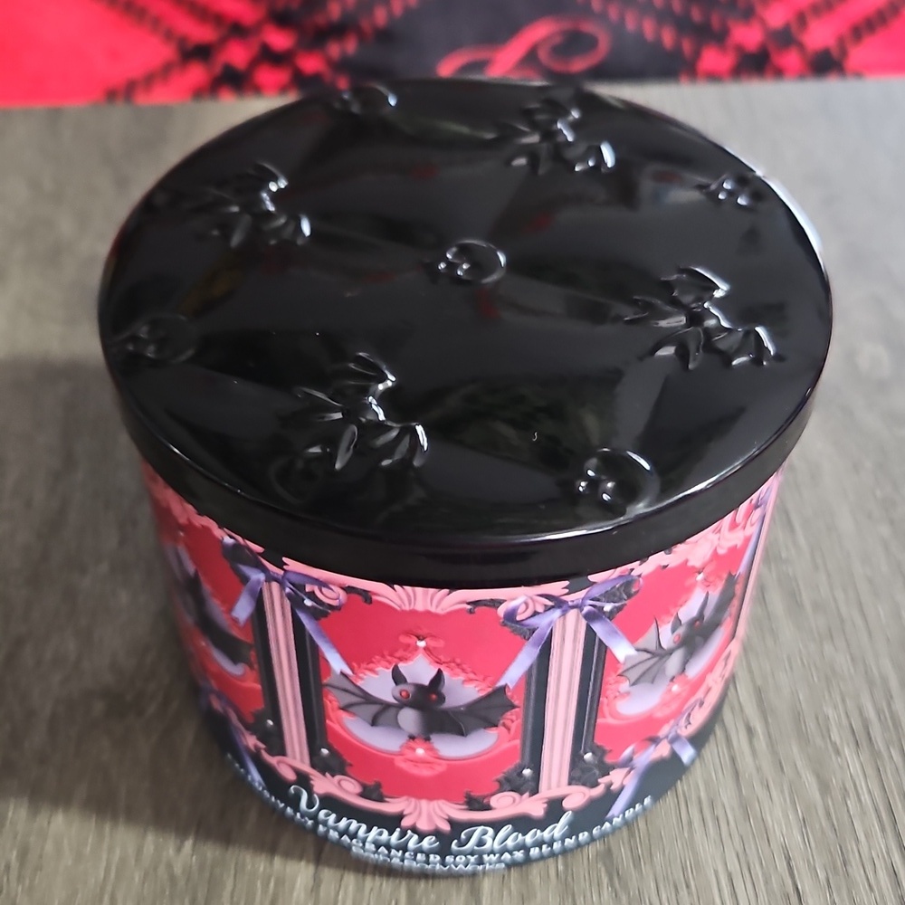 BATH & BODY WORKS Vampire Blood 3 Wick Candle NEW Msrp $27